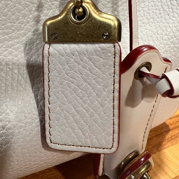 Coach Rogue Satchel in Chalk White pebbled leather old brass hardware. - Picture 2 of 16